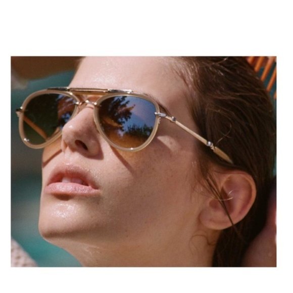 Mr Leight Doheny SL Rosewood Aviator Sunglasses - Picture 3 of 14